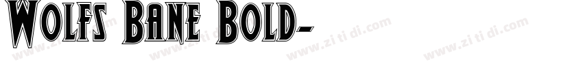 Wolfs Bane Bold字体转换